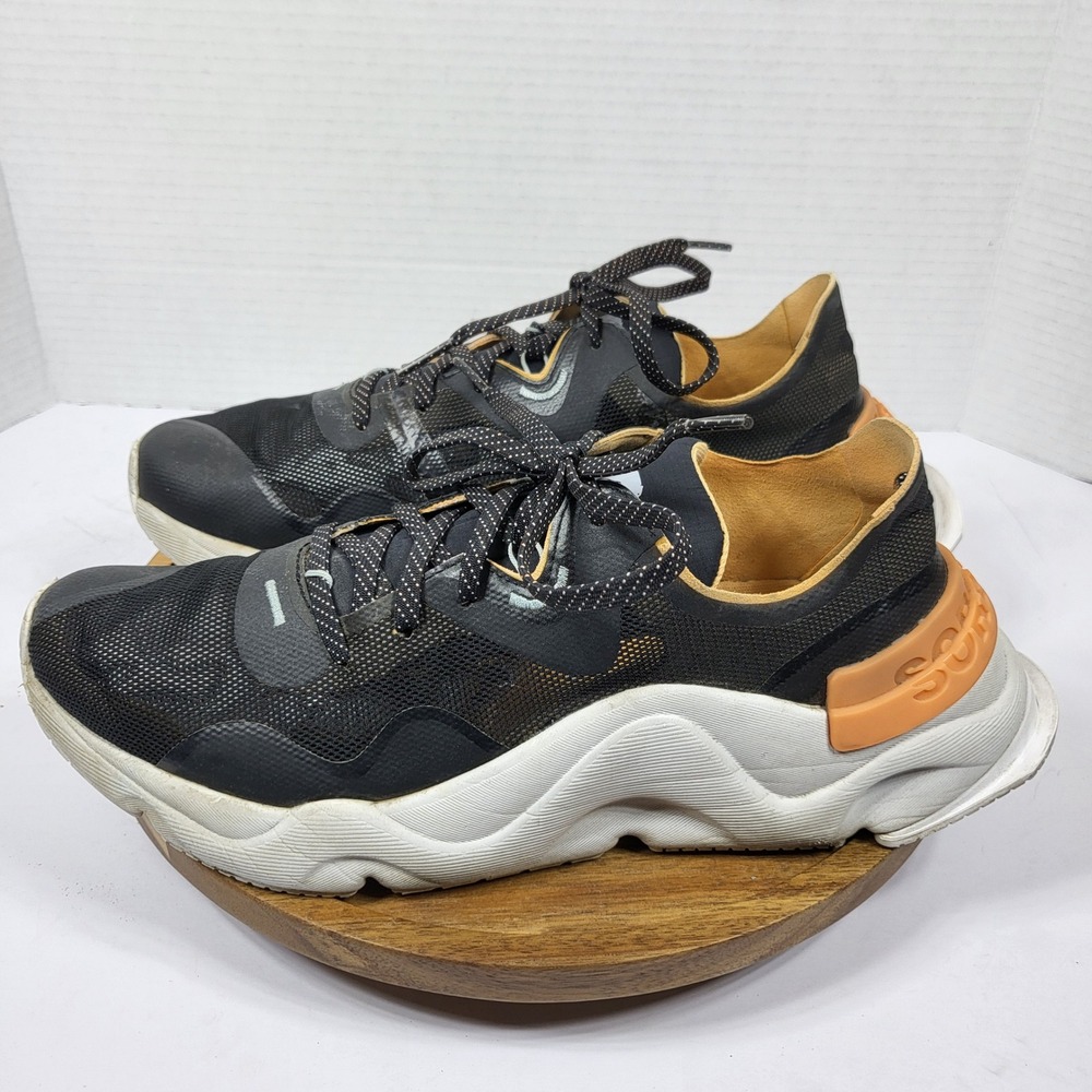 Sorel Women's 9 Kinetic RNEGD Float Sneakers Black Orange Chunky NL4699-010 - Picture 4 of 10